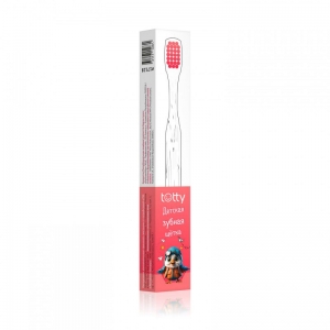Детская зубная щетка TOTTY, красная
